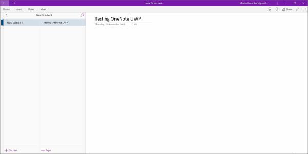A Look at OneNote (UWP) for Windows 10