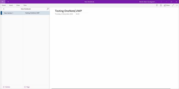 A Look at OneNote (UWP) for Windows 10