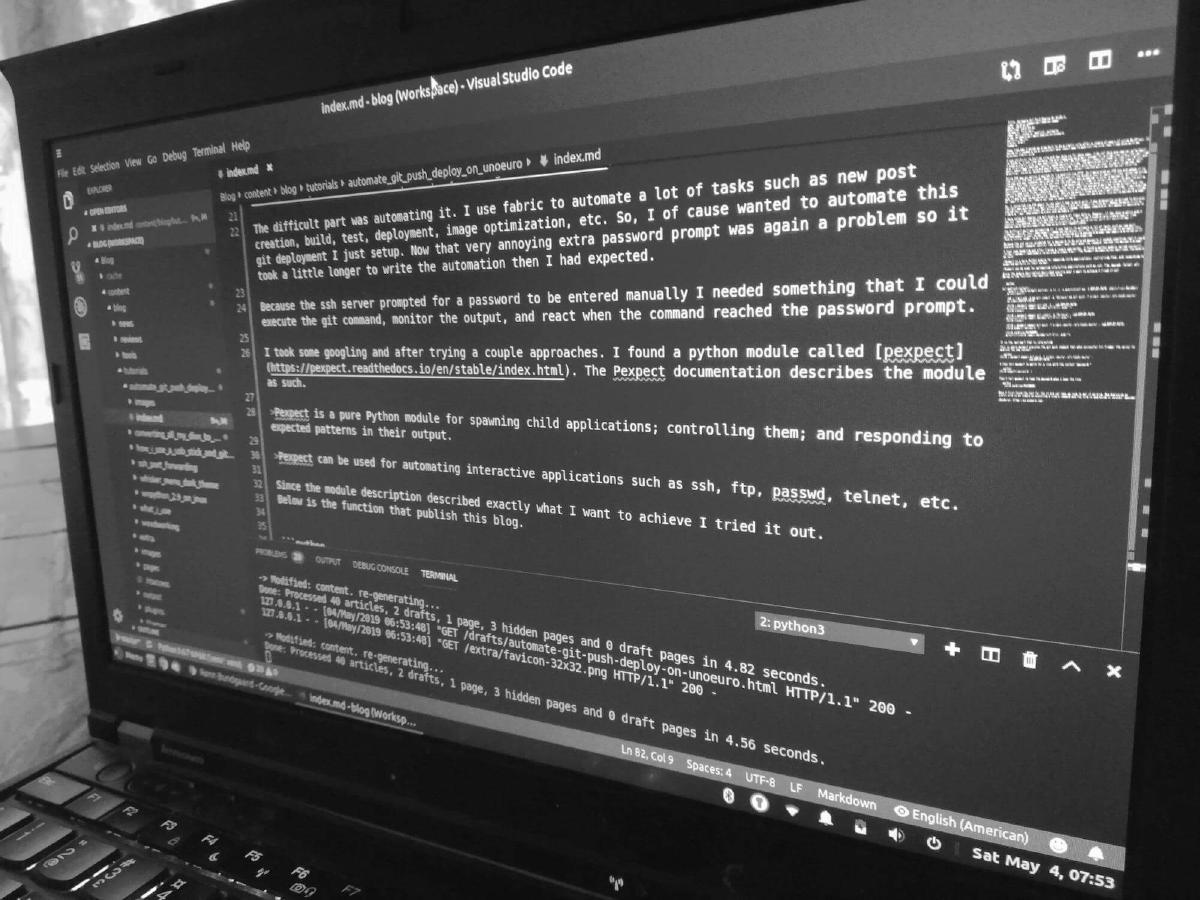 Featured image for Automate Git Push Deploy on Unoeuro