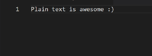 Control in Plain Text