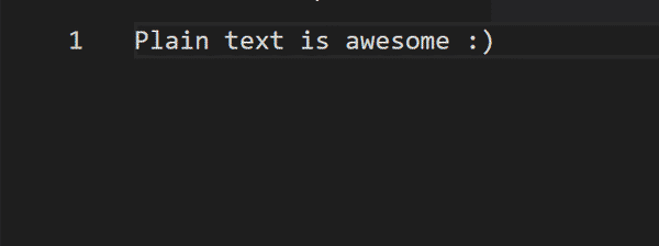 Control in Plain Text