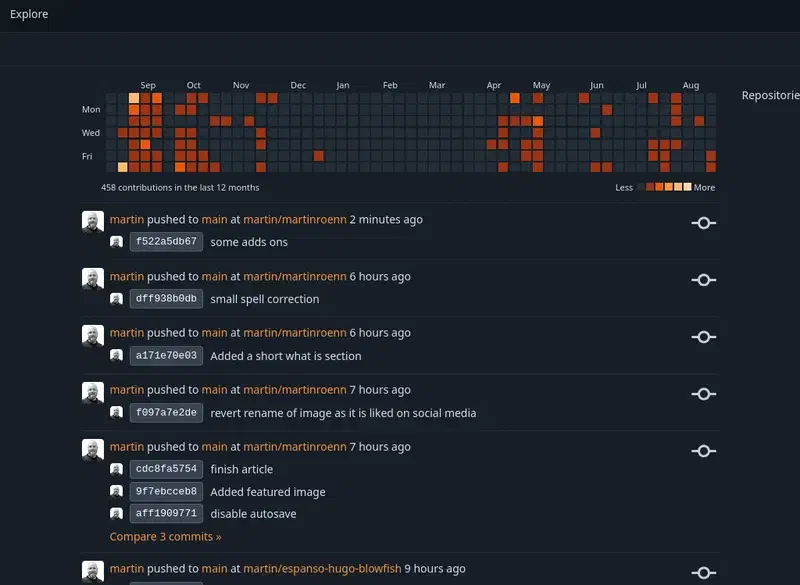 Screenshot of Forgejo