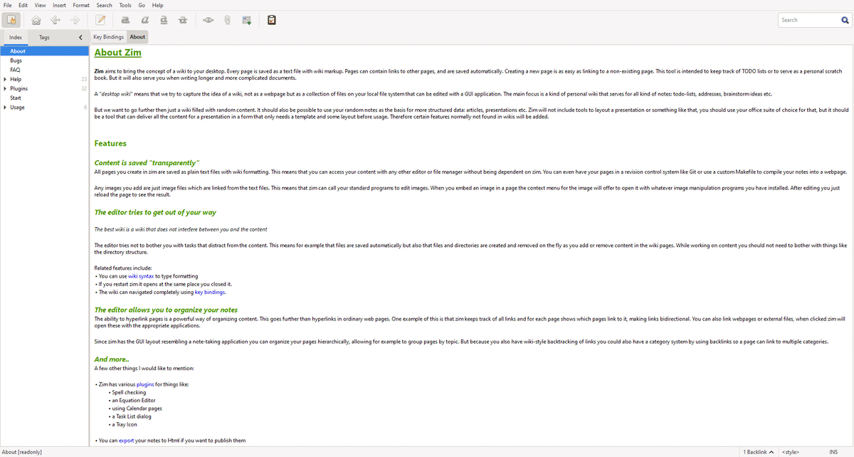 Zim Desktop Wiki - Note Taking the Awesome Way Part One